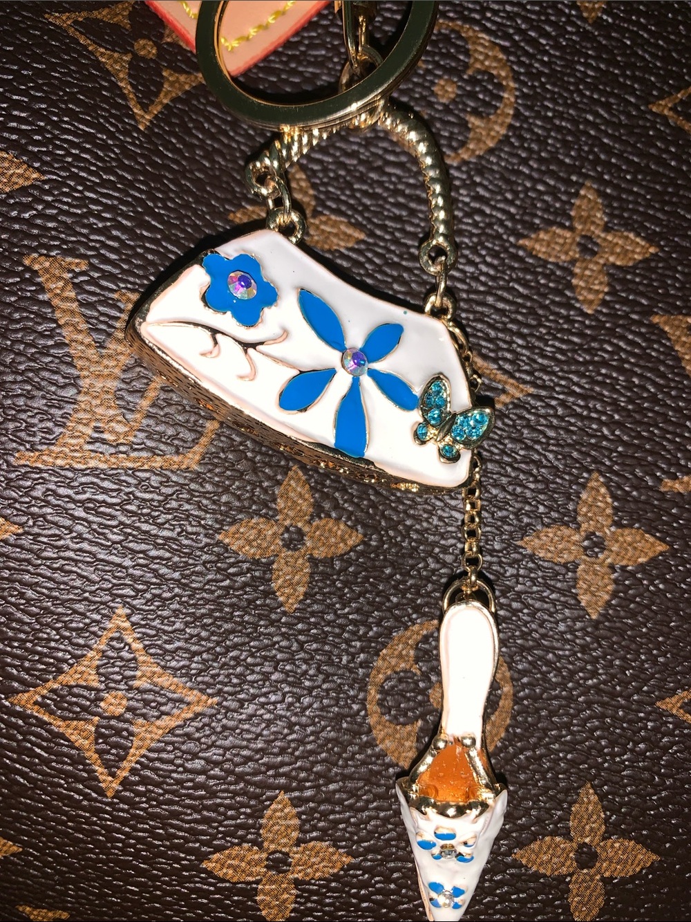 Floral Handbag bag Charm Keychain